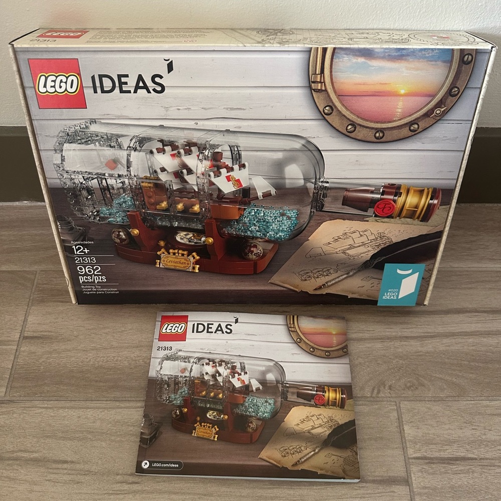 Lego Ideas Ship in a Bottle Set - Collector’s Model 21313 (RETIRED)
